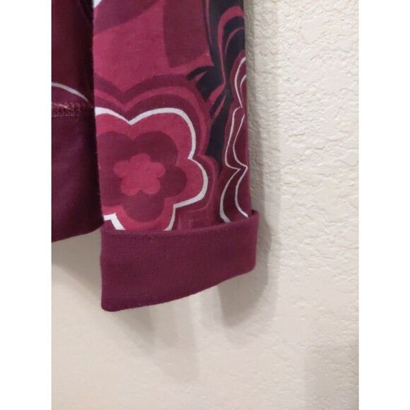 STYLE CO SPORT Hoodie Flower Print Cotton Spandex L - Picture 4 of 8